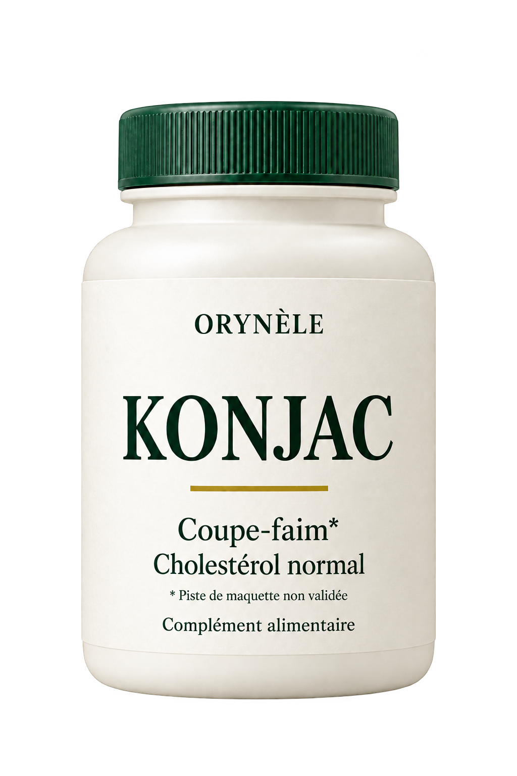 Concept de flacon ORYNÈLE Konjac